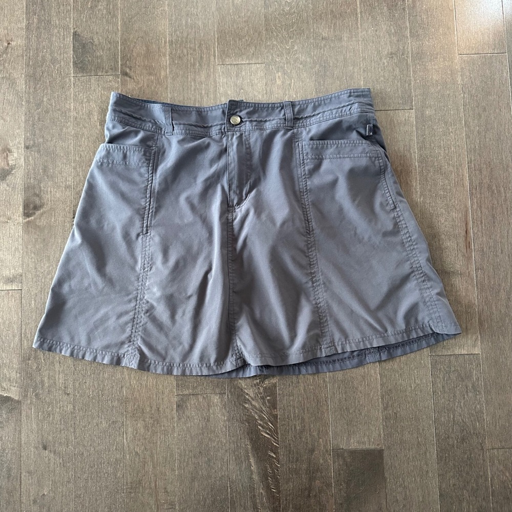 L.L. Bean Womens Skort Hiking Active Adventure‎ Granola Girl Charcoal Gray 12R